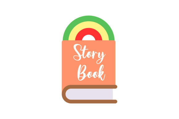 Download Book Icon Story Book Rainbow Design Art - Premium Resources